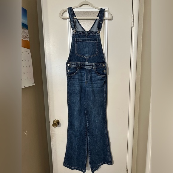 H&M Flared Denim Overalls NWOT - Picture 8 of 15